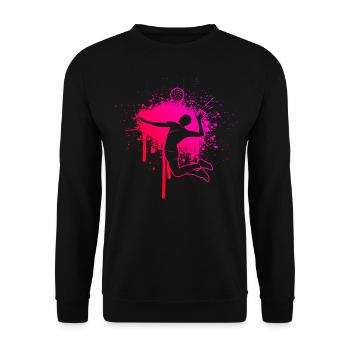 Volley-ball de plage masculin Joueur de volley-ball féminin - Sweat-shirt Unisexe - noir - Devant - Alina (178cm) & Michal (187cm)