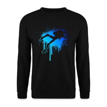 Plongée Dames Plongée Plongées Sous-marins Plongeurs - Sweat-shirt Unisexe - noir - Devant - Alina (178cm) & Michal (187cm)