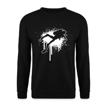 Diving Free Dive Ladies Scuba Diving Divers - Unisex Sweatshirt - black - Front - Alina (178cm) & Michal (187cm)