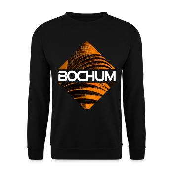 Bochum Deutschland Stadt Skyline Heimat Liebe - Unisex Pullover - Schwarz - Vorne - Alina (178cm) & Michal (187cm)