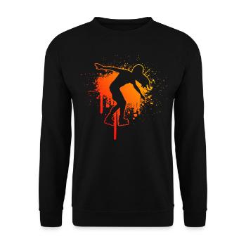 Roller Skates Roller Skating Rollerskate - Unisex Sweatshirt - black - Front - Alina (178cm) & Michal (187cm)