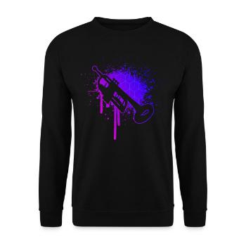 Trompettiste Trompettiste Femme Trompettiste - Sweat-shirt Unisexe - noir - Devant - Alina (178cm) & Michal (187cm)