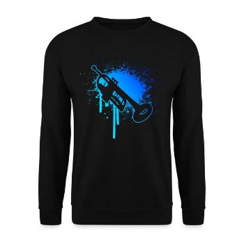 Women's Trumpet Player Trumpet Trumpet Playing - Unisex Sweatshirt - black - Front - Alina (178cm) & Michal (187cm)