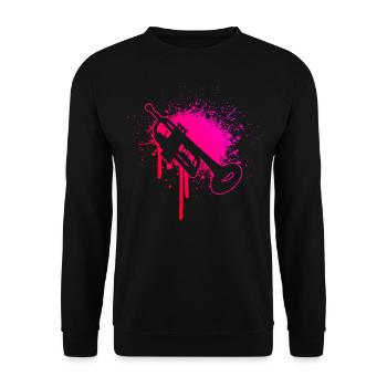 Trompete Trumpet Player Trompetenspieler - Unisex Sweatshirt - black - Front - Alina (178cm) & Michal (187cm)
