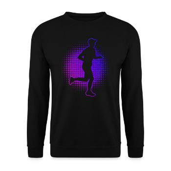 Men's Running Women's Marathon Runners Running - Unisex Sweatshirt - black - Front - Alina (178cm) & Michal (187cm)