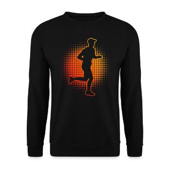 Joggen Laufen Marathon Herren Runner Marathonläufe - Unisex Pullover - Schwarz - Vorne - Alina (178cm) & Michal (187cm)