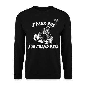 je peux pas j'ai grand prix - Sweat-shirt Unisexe - noir - Devant - Alina (178cm) & Michal (187cm)