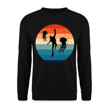 Scuba Diver Plongée sous-marine Diver Diver - Sweat-shirt Unisexe - noir - Devant - Alina (178cm) & Michal (187cm)