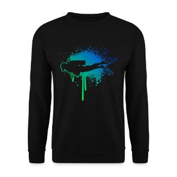 Plongeurs Plongée libre Plongeurs Hommes - Sweat-shirt Unisexe - noir - Devant - Alina (178cm) & Michal (187cm)