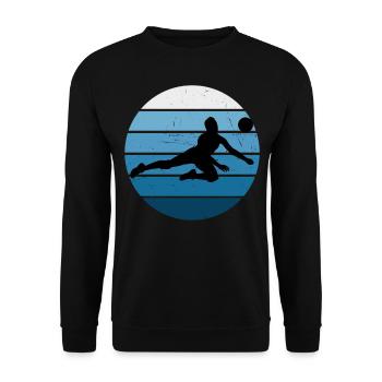 Volley Damen Volleyball Volleyballspieler - Unisex Pullover - Schwarz - Vorne - Alina (178cm) & Michal (187cm)