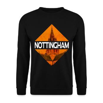 Nottingham Angleterre UK City Skyline Accueil Amour - Sweat-shirt Unisexe - noir - Devant - Alina (178cm) & Michal (187cm)