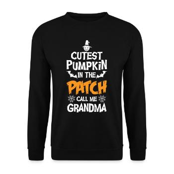 Sweetest pumpkin in the field Halloween - Unisex Sweatshirt - black - Front - Alina (178cm) & Michal (187cm)