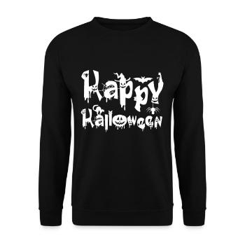 Joyeux Halloween Ghosts Pumpkin - Sweat-shirt Unisexe - noir - Devant - Alina (178cm) & Michal (187cm)
