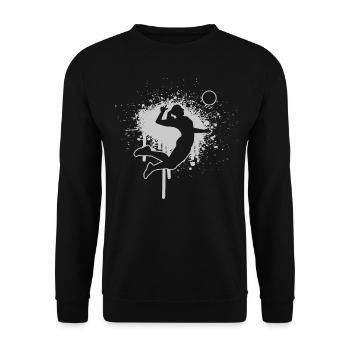 Volleyball masculin Volleyball Volleyball Volleyball - Sweat-shirt Unisexe - noir - Devant - Alina (178cm) & Michal (187cm)
