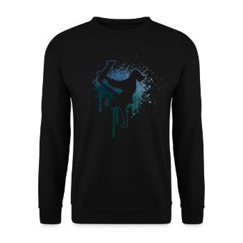 Skateur Skateur Skateur Skateboard Homme - Sweat-shirt Unisexe - noir - Devant - Alina (178cm) & Michal (187cm)