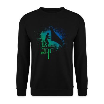foilwing wingfoil wingsurf Herren hydrofoil - Unisex Pullover - Schwarz - Vorne - Alina (178cm) & Michal (187cm)
