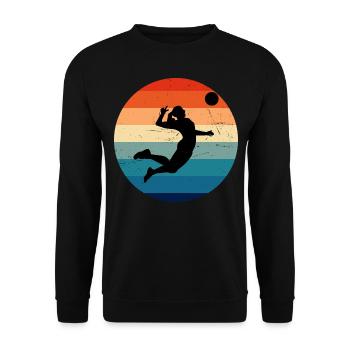 Joueuse de volleyball féminin Volleyball masculin - Sweat-shirt Unisexe - noir - Devant - Alina (178cm) & Michal (187cm)