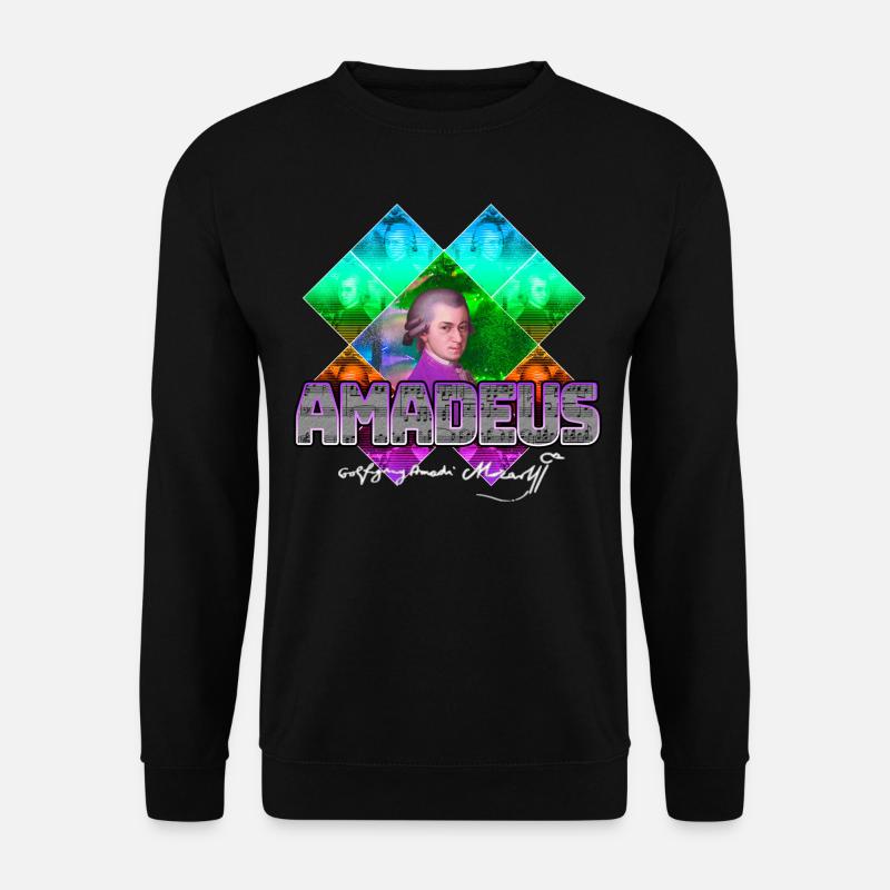Mozart Pop-Art | Wolfgang Amadeus Mozart Geschenk - Unisex Pullover - Schwarz