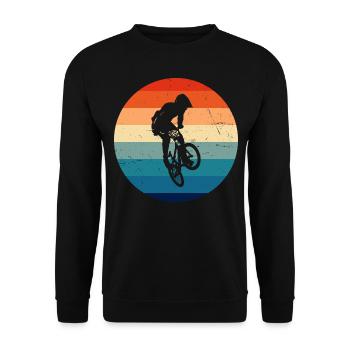 Radfahren bmx jungen Herren bmx Bike bmx fahrrad - Unisex Pullover - Schwarz - Vorne - Alina (178cm) & Michal (187cm)