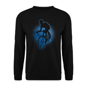 Herren Rennradfahren Rennradfahrer Roadbike - Unisex Pullover - Schwarz - Vorne - Alina (178cm) & Michal (187cm)