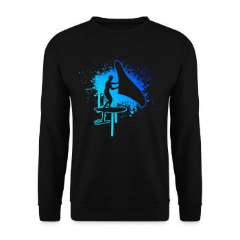 wingsurf wingsurf Women wingfoil Men - Unisex Sweatshirt - black - Front - Alina (178cm) & Michal (187cm)