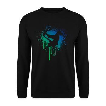 Skateboarder Skater Skating Men Skateboard - Sweat-shirt Unisexe - noir - Devant - Alina (178cm) & Michal (187cm)