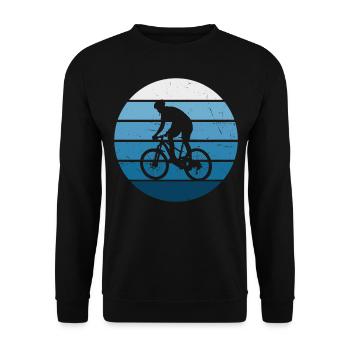 MTB Mountainbike Radfahren Radfahrer Mountainbiker - Unisex Pullover - Schwarz - Vorne - Alina (178cm) & Michal (187cm)