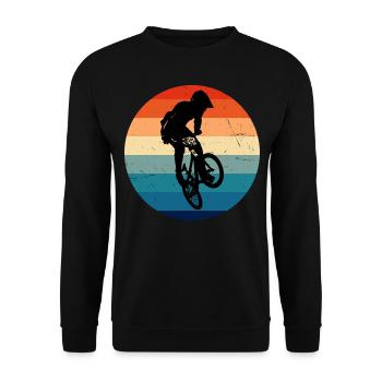 BMX Boys BMX Bike BMX Men's Cycling - Unisex Sweatshirt - black - Front - Alina (178cm) & Michal (187cm)
