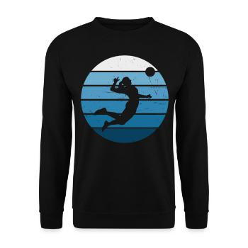 Volleyball Volleyball Femmes Volley Hommes - Sweat-shirt Unisexe - noir - Devant - Alina (178cm) & Michal (187cm)