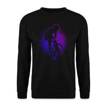 Radfahren Herren Bike bmx fahrrad bmx bmx jungen - Unisex Pullover - Schwarz - Vorne - Alina (178cm) & Michal (187cm)