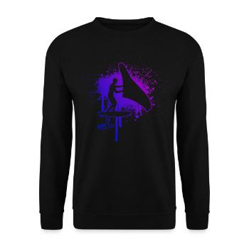 wingfoil wingsurf wingsurf Women foilwing - Unisex Sweatshirt - black - Front - Alina (178cm) & Michal (187cm)
