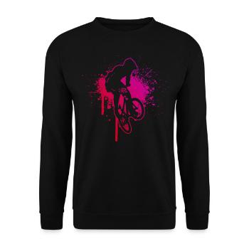BMX Cycling Men's Bike Women's BMX Bike - Unisex Sweatshirt - black - Front - Alina (178cm) & Michal (187cm)