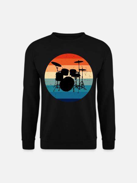 Perkussionist Herren Schlagzeuger Drum Kit - Unisex Pullover - Schwarz