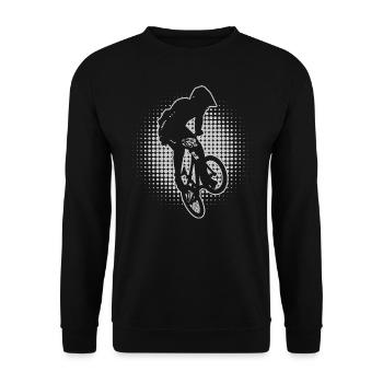 Hommes bmx vélo vélo vélo bmx garçons - Sweat-shirt Unisexe - noir - Devant - Alina (178cm) & Michal (187cm)