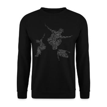 Cours Femmes Course libre Coureur libre Coureur libre Hommes - Sweat-shirt Unisexe - noir - Devant - Alina (178cm) & Michal (187cm)
