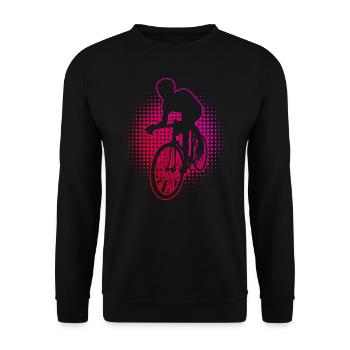 Men's Road Bike Road Bike Road Cyclist Road Bike - Unisex Sweatshirt - black - Front - Alina (178cm) & Michal (187cm)
