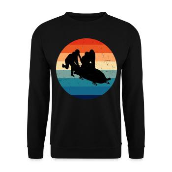 Bobsleigh Riding Bobsleigh Track Bobsleigh Femmes Hommes - Sweat-shirt Unisexe - noir - Devant - Alina (178cm) & Michal (187cm)