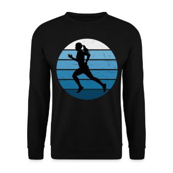 Women's Jogging Men's Running Running Fitness - Unisex Sweatshirt - black - Front - Alina (178cm) & Michal (187cm)