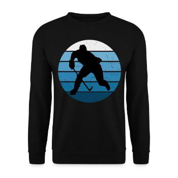 Joueur de hockey sur glace masculin Hockey sur glace féminin - Sweat-shirt Unisexe - noir - Devant - Alina (178cm) & Michal (187cm)
