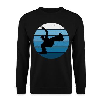 Bboy Hip Hop Herren Bgirl Breakdance Break Dance - Unisex Pullover - Schwarz - Vorne - Alina (178cm) & Michal (187cm)