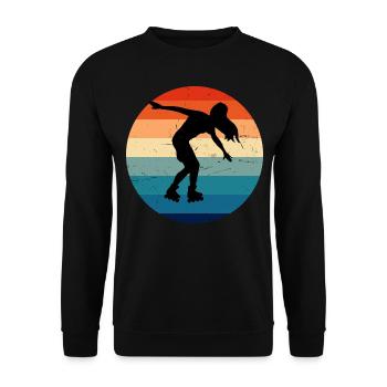 Roller Skating Roller Skating Roller Skates - Unisex Pullover - Schwarz - Vorne - Alina (178cm) & Michal (187cm)