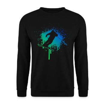 Ski acrobatique hommes Saut à ski Femmes Slopestyle - Sweat-shirt Unisexe - noir - Devant - Alina (178cm) & Michal (187cm)