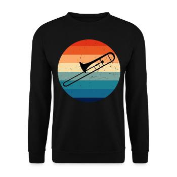 Trombone Blechbläser Damen Jazz Posaunist - Unisex Pullover - Schwarz - Vorne - Alina (178cm) & Michal (187cm)