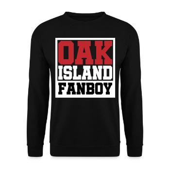 Oak Island Fanboy | Schatzsucher | Farben änderbar - Unisex Pullover - Schwarz - Vorne - Alina (178cm) & Michal (187cm)