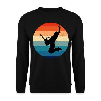dames guitare électronique guitare acoustique guitare acoustique - Sweat-shirt Unisexe - noir - Devant - Alina (178cm) & Michal (187cm)