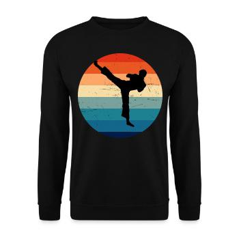 Boxe Femmes Kickboxing Hommes Kickboxing Boxe - Sweat-shirt Unisexe - noir - Devant - Alina (178cm) & Michal (187cm)