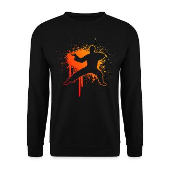 Arts martiaux féminins Kung Fu Kungfu Wushu - Sweat-shirt Unisexe - noir - Devant - Alina (178cm) & Michal (187cm)