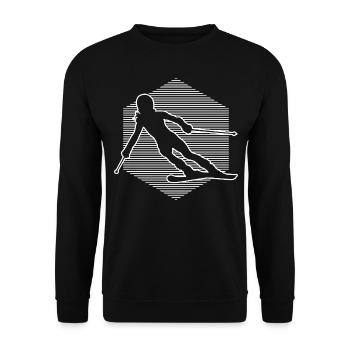 Skiing Skiing Skiers Winter Sports Stunt Ski - Unisex Sweatshirt - black - Front - Alina (178cm) & Michal (187cm)