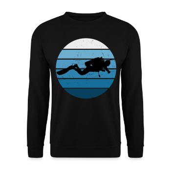Plongée Hommes Plongeur Plongeur Libre Plongée Scaphandre - Sweat-shirt Unisexe - noir - Devant - Alina (178cm) & Michal (187cm)