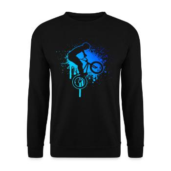 Radfahren bmx fahrrad Damen Herren bmx bmx jungen - Unisex Pullover - Schwarz - Vorne - Alina (178cm) & Michal (187cm)